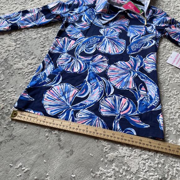LILLY PULITZER Bright Navy In Reel Life Booker Popover Size XXS - Picture 13 of 14